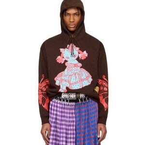 Chopova Lowena Brown Dottie Hoodie Sweatshirt L